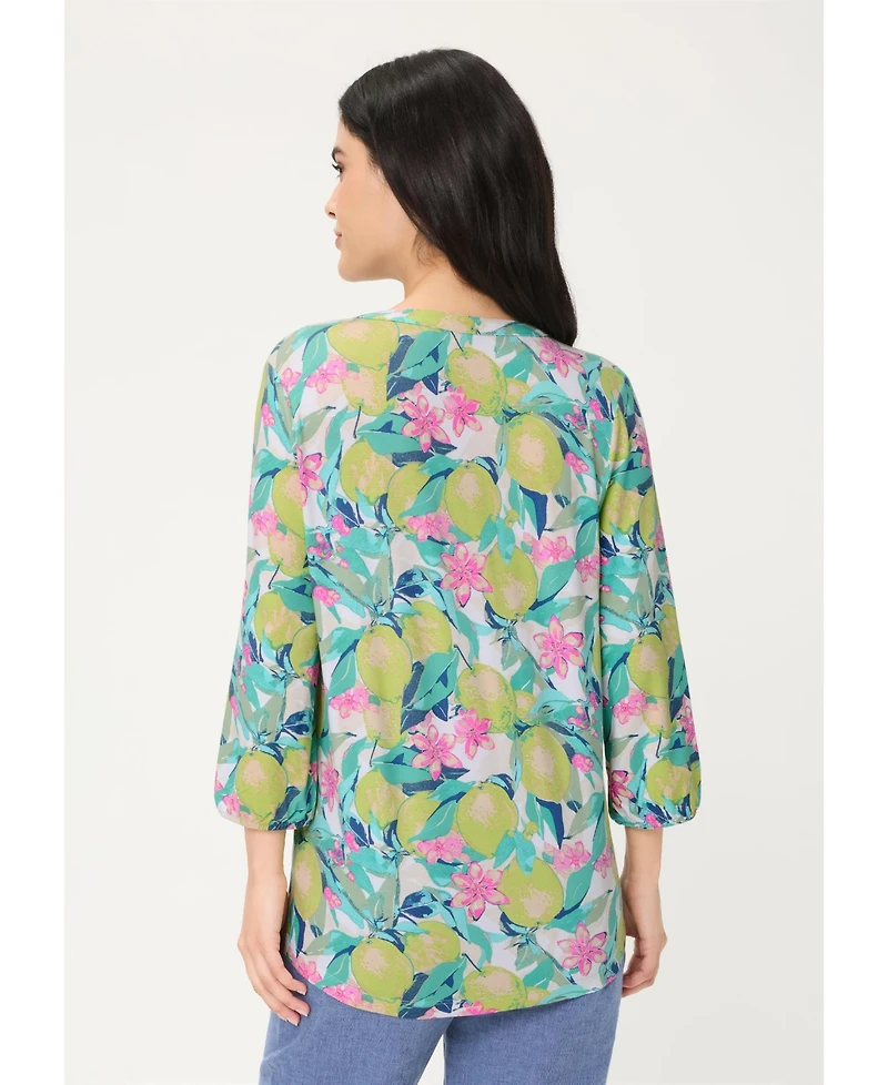 Olsen Women's Lush Lemon Print T-Shirt