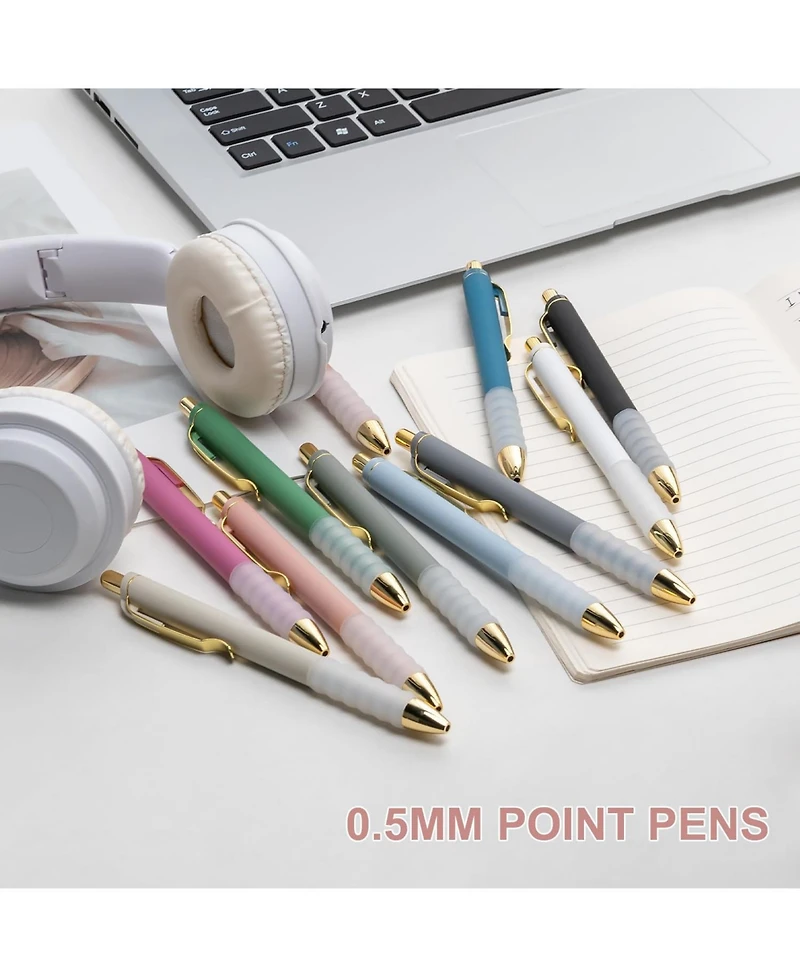 Gnuadz Gel Pens Ink Fine Point Retractable 12-count