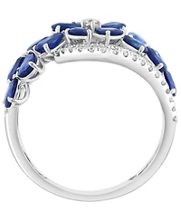 Effy Collection Sapphire (3-1/2 ct. t.w.) & Diamond (3/8 ct. t.w.) Ring in 14k White Gold