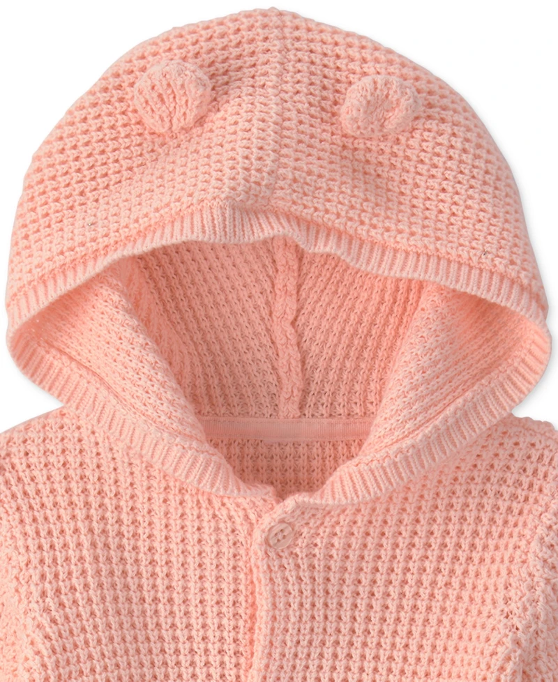 Carter's Baby Girls' Bear Ears Long-Sleeve Hooded Sweater