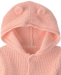 Carter's Baby Girls' Bear Ears Long-Sleeve Hooded Sweater