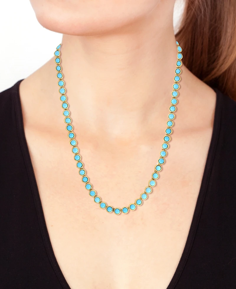 Effy Collection Turquoise Necklace in Gold Over Sterling Silver