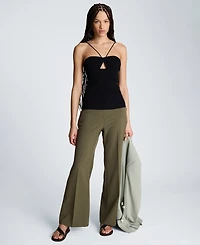 Kenneth Cole Women's Ribbed Halter Neck Sweater