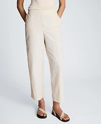Kenneth Cole Women's Mid-Rise Barrel Leg Pants