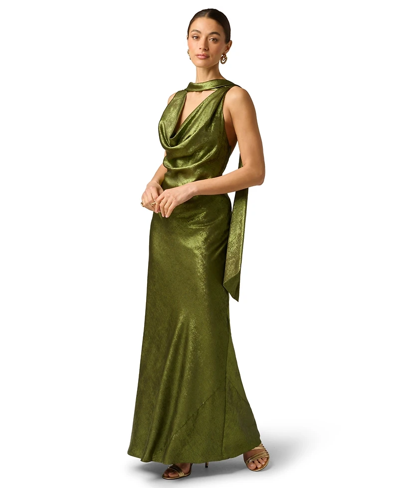 Adrianna Women's Sleeveless Cowl Neck Gown