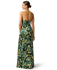 Adrianna Women's Printed Halter Neck Maxi Dress