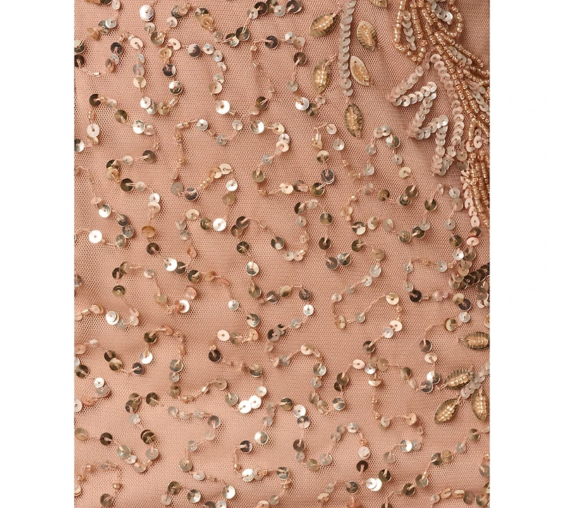 Adrianna Papell Women's Embellished V-Neck Flutter-Sleeve Sheath Dress