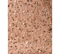 Adrianna Papell Women's Embellished V-Neck Flutter-Sleeve Sheath Dress