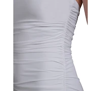 Calvin Klein Women's Shirred Bandeau Neck One-Piece Swimsuit