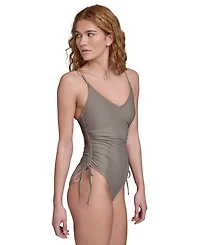 Calvin Klein Women's V-Neck One-Piece Swimsuit