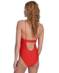 Calvin Klein Women's V-Neck One-Piece Swimsuit