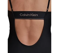 Calvin Klein Women's V-Neck One-Piece Swimsuit