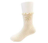 Rainbow Sugar Girls' 4-8.5 Mid Crew Socks, 8-Pack