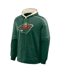 Fanatics Men's Green Minnesota Wild Goaltender Defender Pullover Hoodie