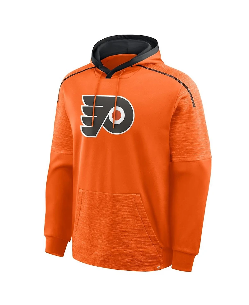 Fanatics Men's Orange Philadelphia Flyers Goaltender Defender Pullover Hoodie