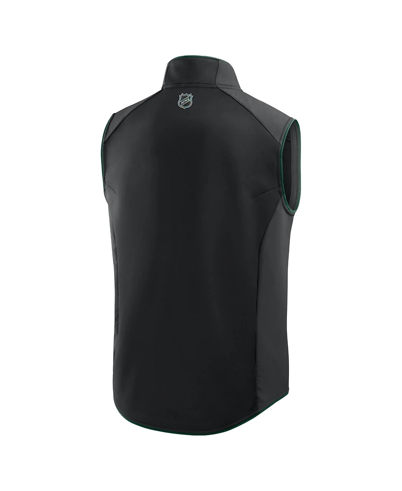 Fanatics Men's Black Minnesota Wild Authentic Pro Rink Full-Zip Vest