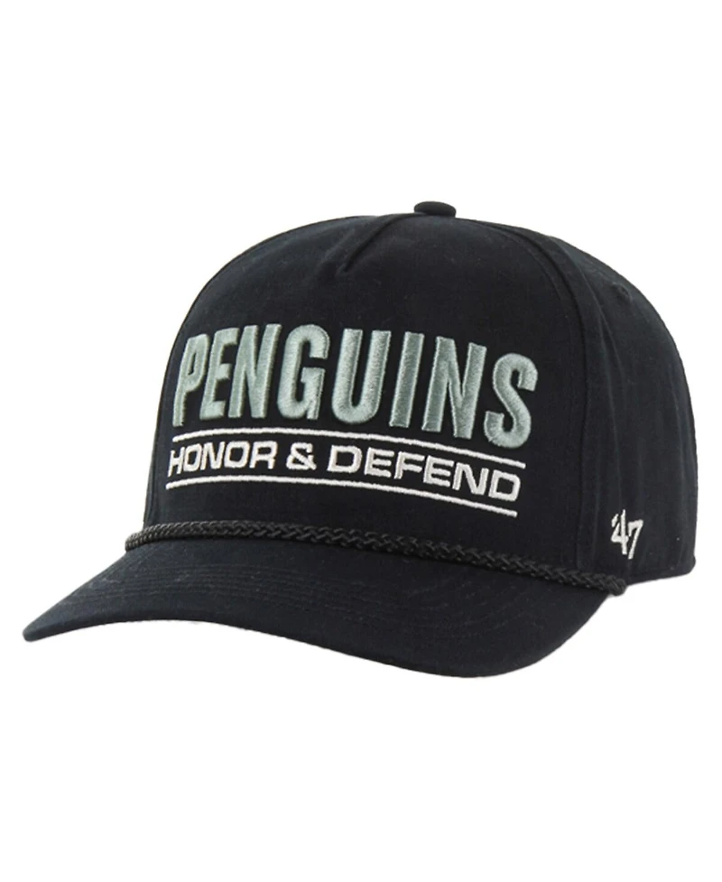 '47 Brand Men's Black Pittsburgh Penguins Oht Military Appreciation Homeland Honor and Defend Hitch Adjustable Hat