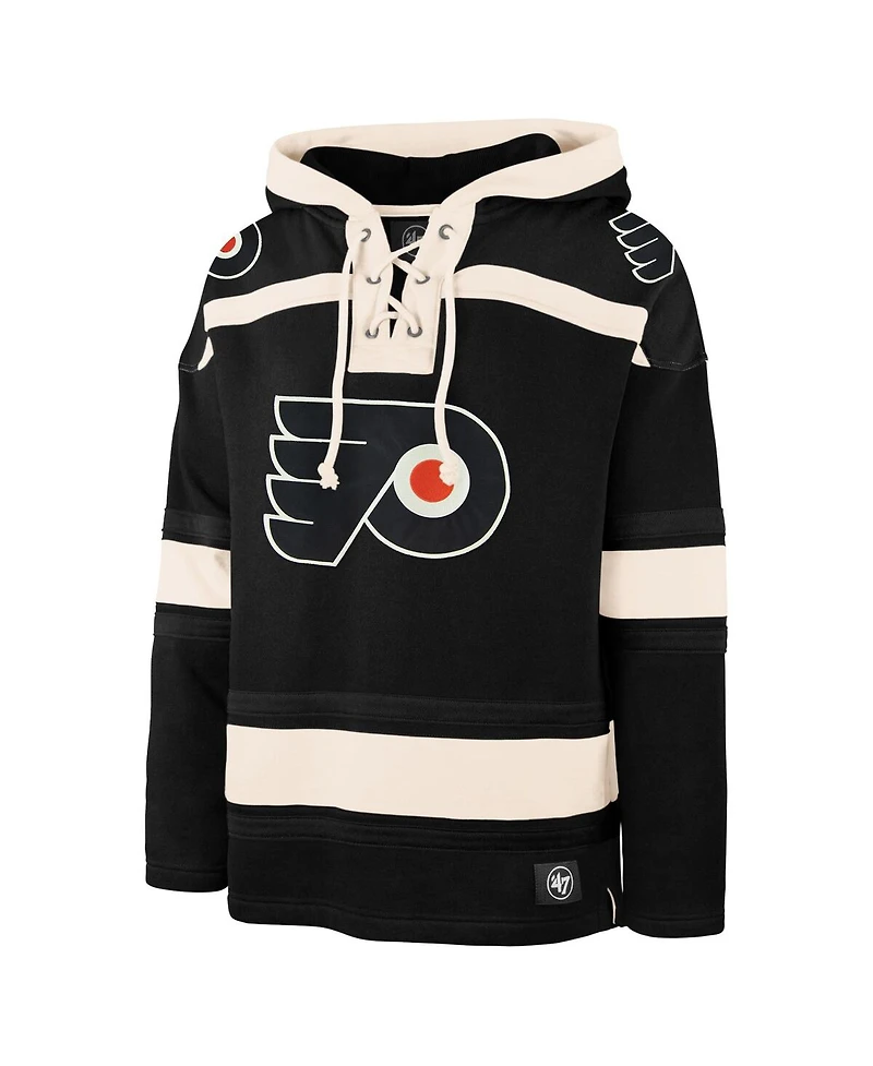 '47 Brand Men's Black Philadelphia Flyers Superior Lacer Hoodie