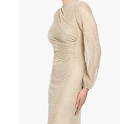 Betsy & Adam Petite Bell Long-Sleeve Gown
