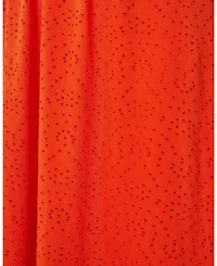 Cable & Gauge Women's Shirred Eyelet Midi Dress