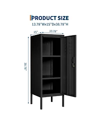 gaomon Lockable Metal Locker Cabinet, Storage Cabinet with Lock, Adjustable Shelf and Ventilation, Steel for Gym, School, Office, Home