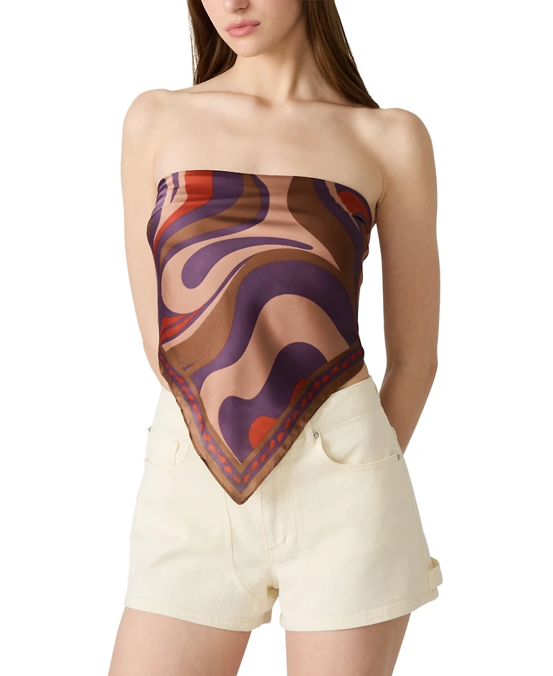 Steve Madden Swirly Girly Printed Square Scarf