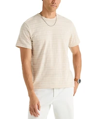 Nautica Men's Striped Jacquard Cotton Classic-Fit Crewneck T-Shirt