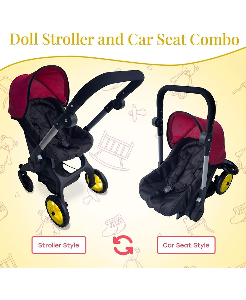 The New York Doll Collecion Baby Doll Car Seat and Stroller Combo