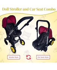 The New York Doll Collecion Baby Doll Car Seat and Stroller Combo