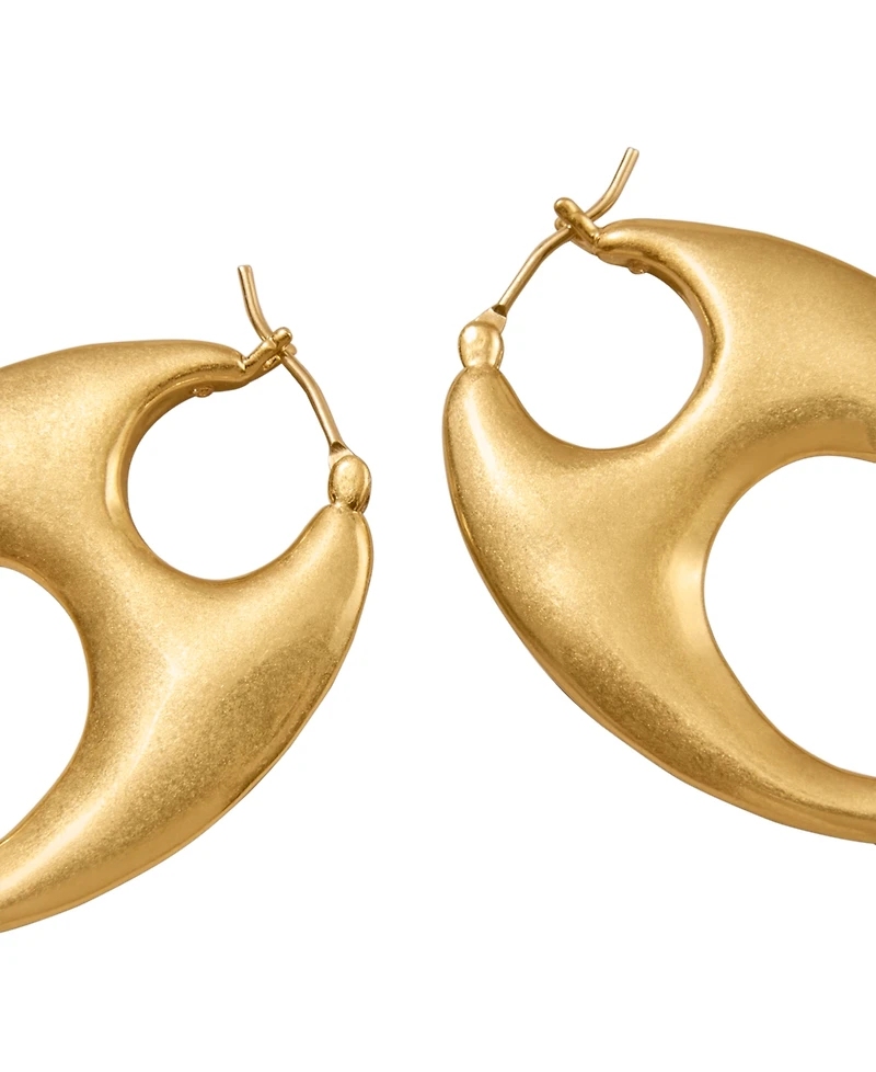 Donna Karan 24k Gold-Plated Mariner Drama Hoop Earrings