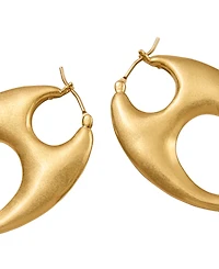 Donna Karan 24k Gold-Plated Mariner Drama Hoop Earrings