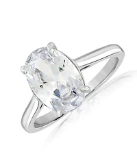 Simona Radiant Oval Solitaire Cz Ring