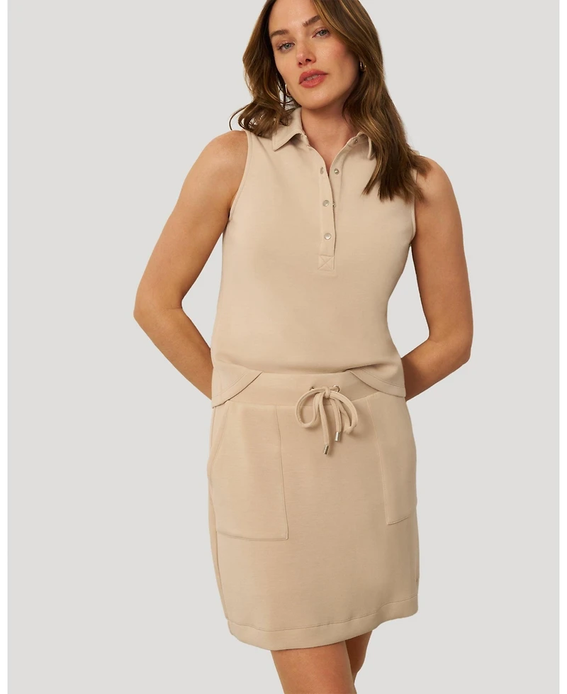 Cable & Gauge Women's Snap Front Tank and Skort Set