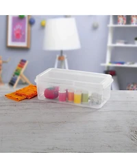 Sterilite Plastic Stacking FlipTop Latching Storage Box Container, Clear, 6 Pack