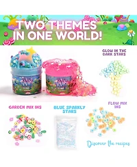 ToyButty 2 Slime Pack Clear Crystal Slime and Cloud Slime Kit for Girls Boys, Create with Kids Fairy Tales Theme, Premade Slime Making kit