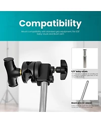 Flashpoint 2.5" Pro Grip Head for Lights and Accessories
