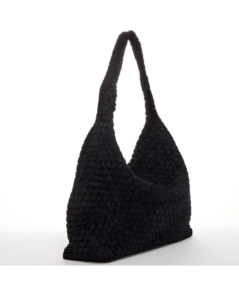 Susu Women's Suede Woven Hobo Bag Large Slouchy Tote for Women Work Shoulder