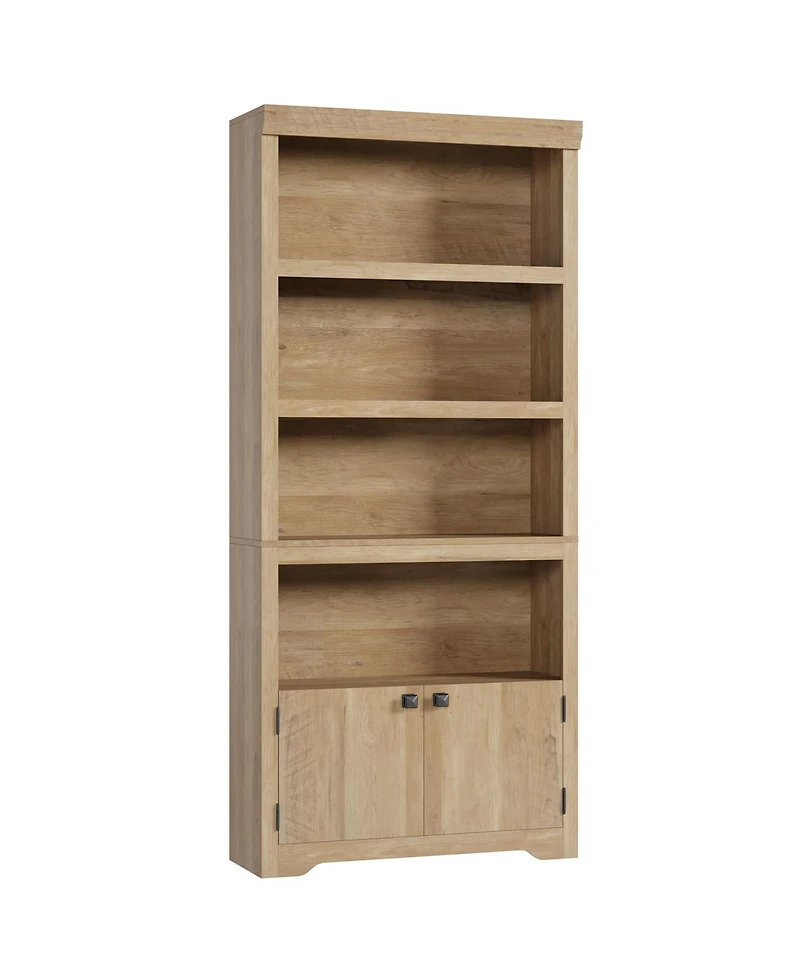 gaomon 5 Tier Bookshelf Farmhouse Bookcase with 2 Doors Adjustable Shelves Anti-Slip for Home Office Living Room, Study