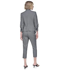 Dkny Petite Houndstooth One Button Notch Collar Blazer Asymmetrical Vest Millennium Ankle Pants