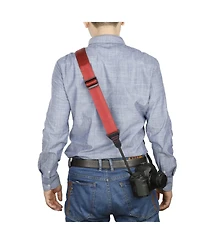 Movo Ns-203 Nylon-Webbed Camera Strap with Gel Shoulder Strap for Dslr's and Binoculars (Coral)