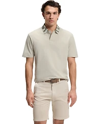 Boss by Hugo Men's Relaxed-Fit Jacquard Collar Polo Shirt