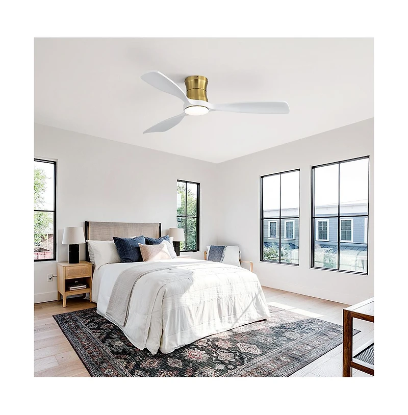 Sofucor 48-inch Modern 3-Blade Ceiling Fan with Light and Remote Control