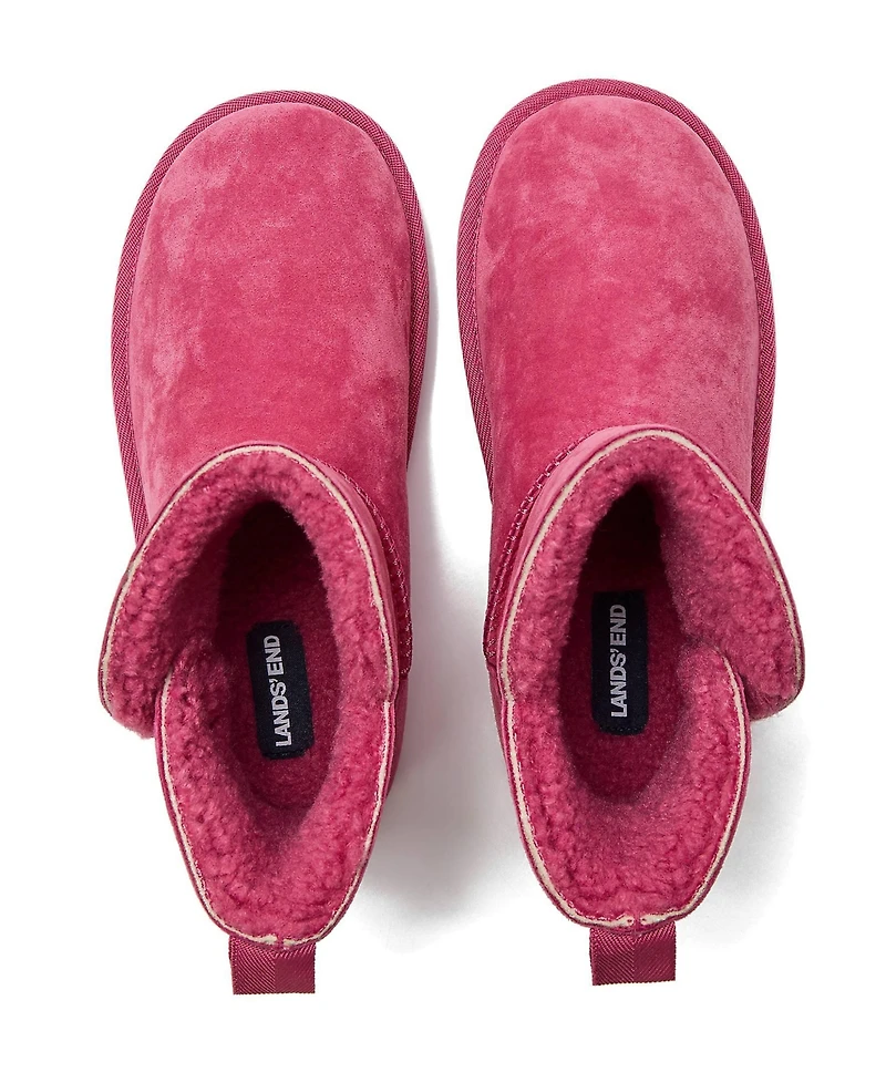 Lands' End Kids Lined Suede Indoor Outdoor Boots