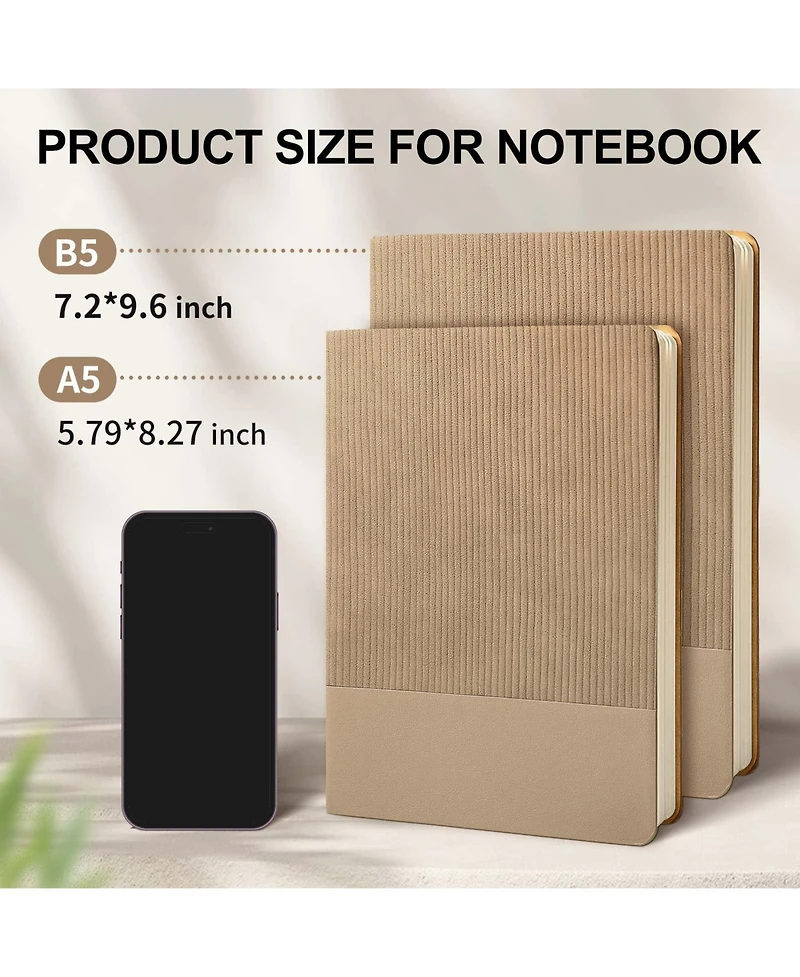 Gnuadz Lined Journal Notebook A5 Pu Leather 216 Pages