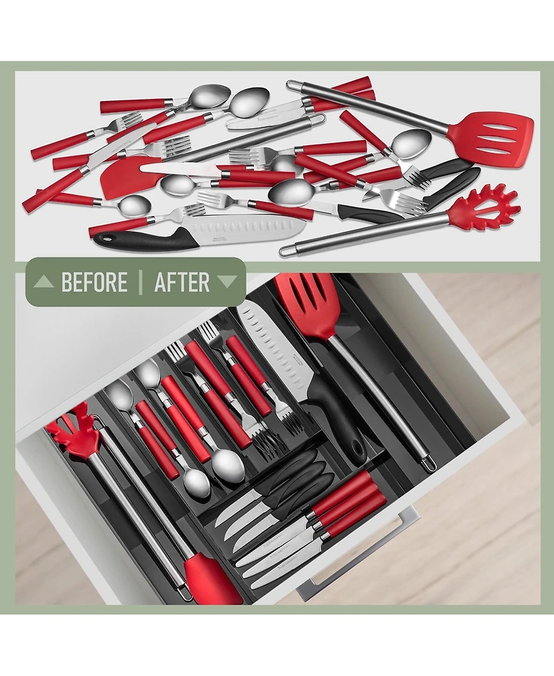 Sorbus Expandable Silverware Organizer - Multipurpose Flatware and Kitchen Storage Solution