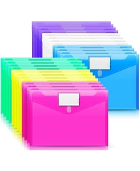 Gnuadz Poly Envelope File Folder Document Storage Label Pocket