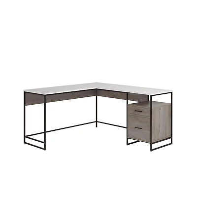 Sauder Tremont Row L Desk, Mystic Oak finish