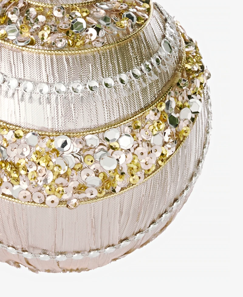 Holiday Lane Jeweled Classics Rose Gold Jeweled Ball Ornament, Macy's Exclusive
