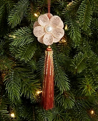 Holiday Lane Jeweled Classics Flower with Tassel Ornament, Macy's Exclusive