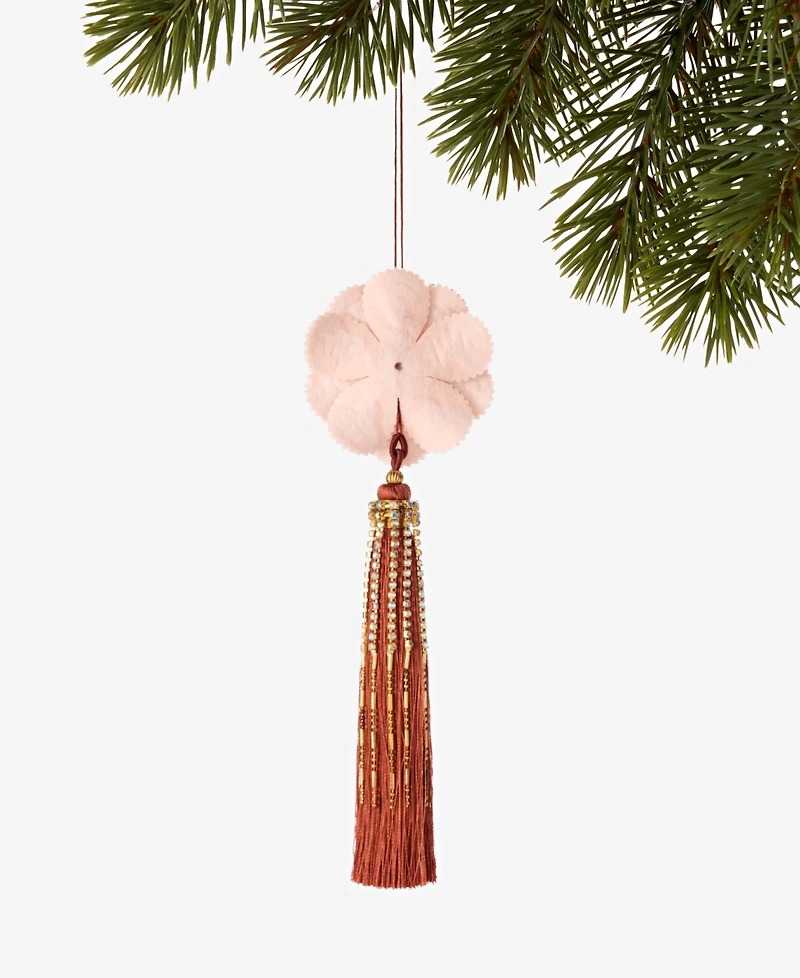 Holiday Lane Jeweled Classics Flower with Tassel Ornament, Macy's Exclusive